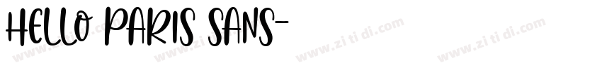 hello paris sans字体转换